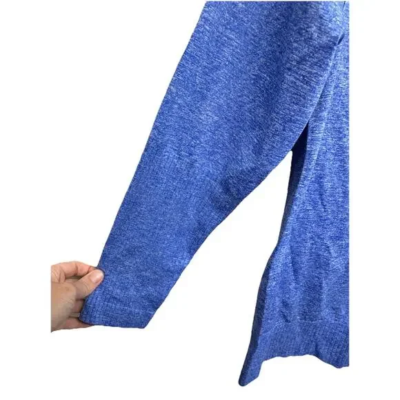 The North Face Womens Hoodie Size Large Go Seamless Pullover Heathered Blue - Picture 3 of 7